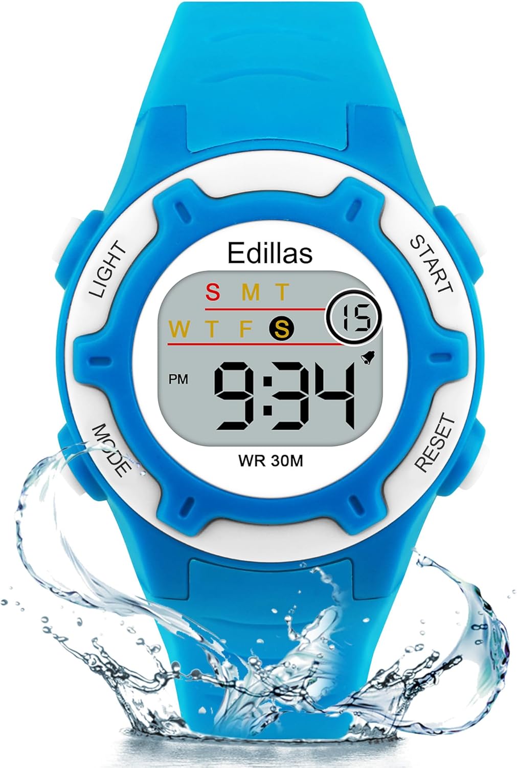 Edillas Kids Watch Digital for Girls Boys, Children Waterproof Watches Multi-Functional with LED Backlight Alarm/Stopwatch for Student Ages 4-13