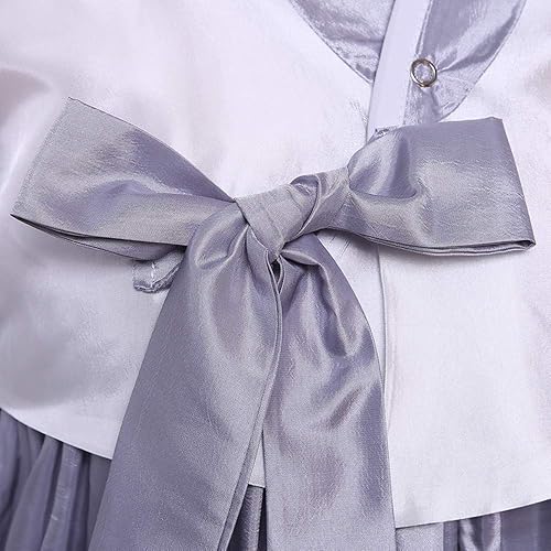 Miniatura 6 de XINFU Conjunto de Hanbok tradicional coreano para mujer, vestido colorido de manga larga, disfraz de cosplay