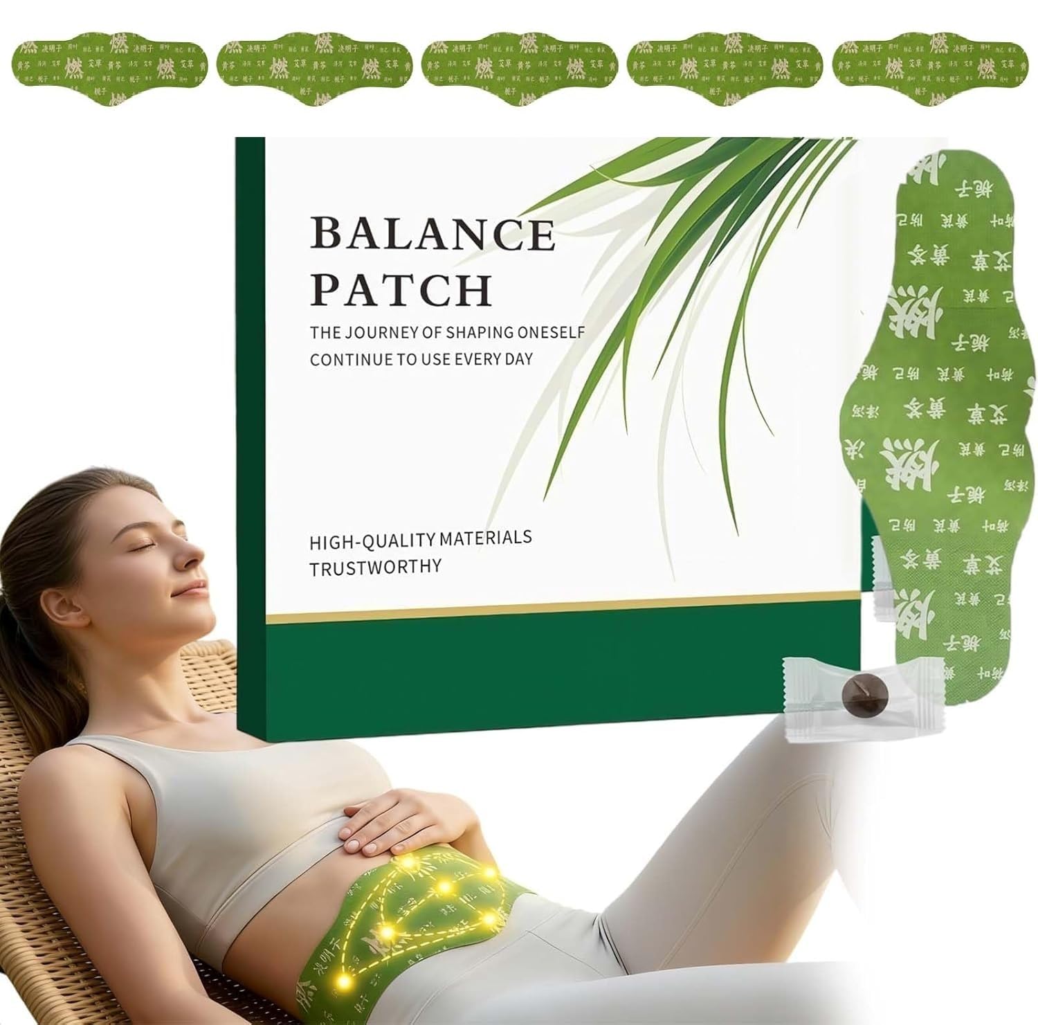 Natural Navel Stickers for Detox & Slimming | Japanese Herbal Belly Button Patch | Infused with Mugwort & Traditional Herbs for Belly Fat Support, Body Shaping & Reducing Bloating (5 Patch)-image-21