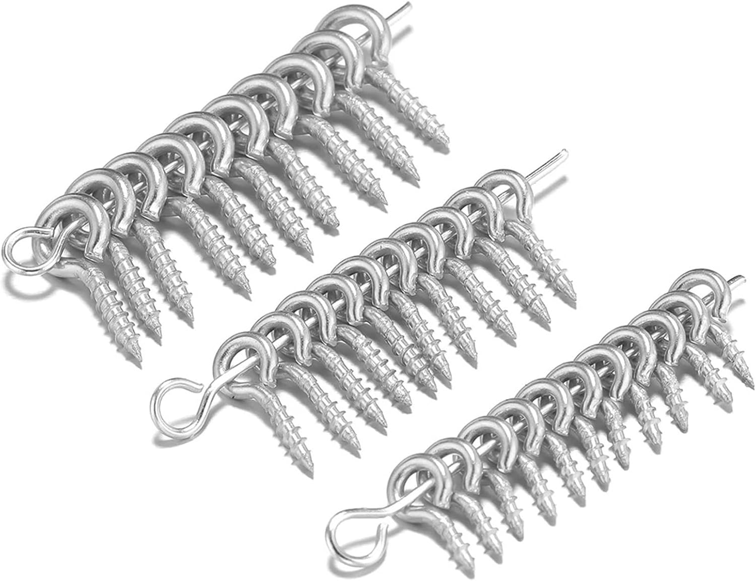 Keychain Screw 200pcs Small Eye Pins Hooks Eyelets Screw Threaded Stainless Steel Clasps Hooks DIY Jewelry Findings for Beads Making(Steel,10mm)