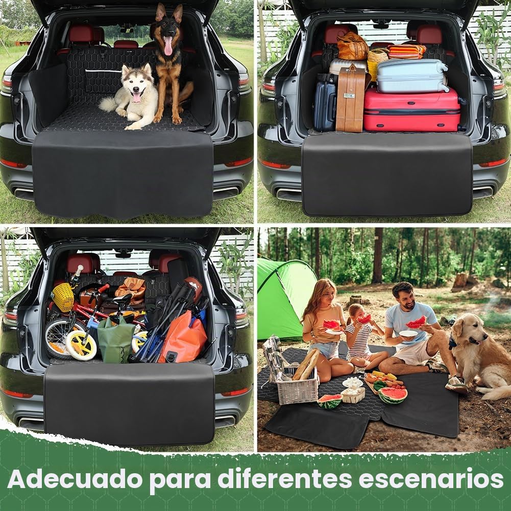 KYG Protector Maletero Coche Perro XXXL Antideslizante Impermeable con Protección Lateral Cubre Maletero Coche Resistente a la Suciedad Fácil de Limpiar Protector Maletero Camión, SUV, 195 x 105 cm
