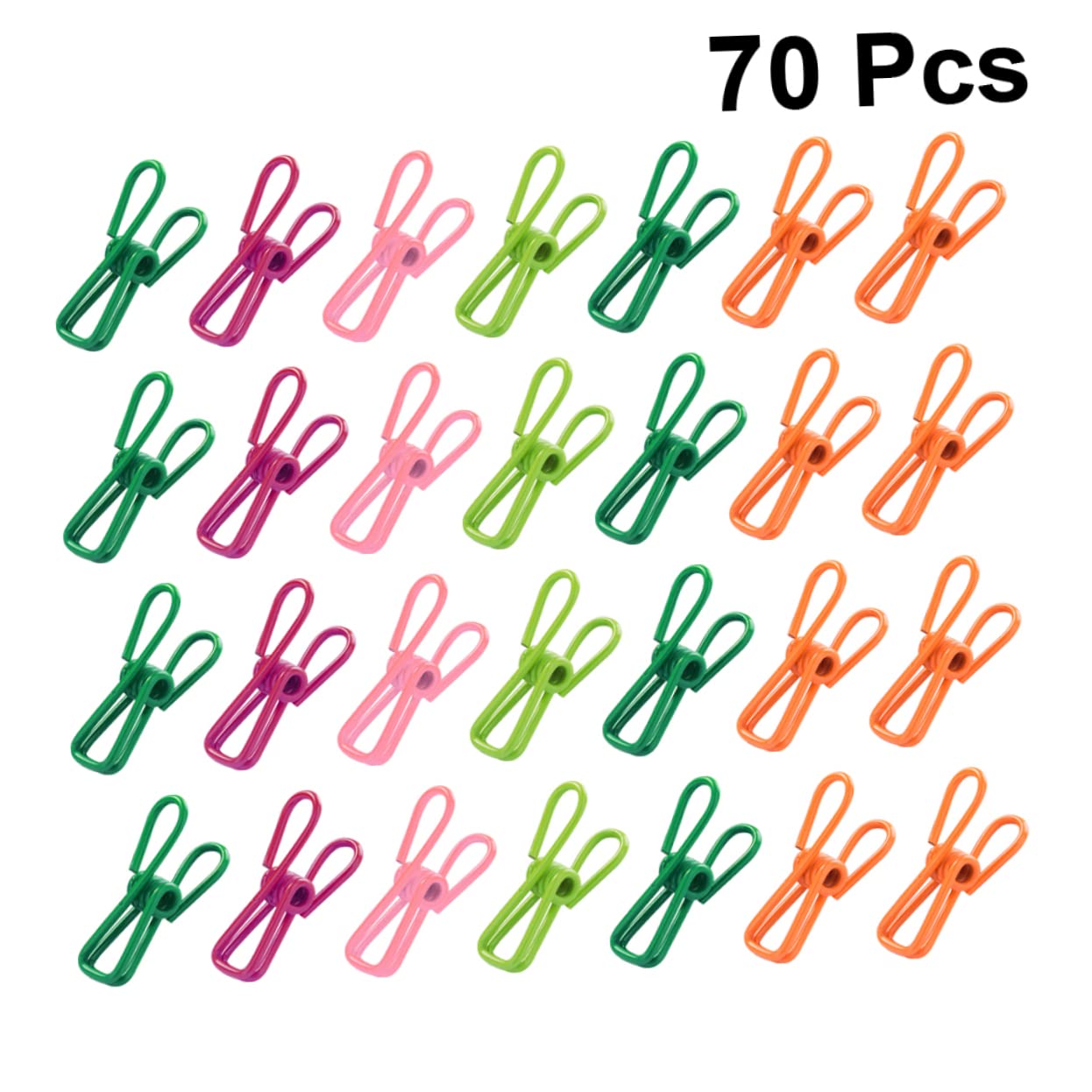 Mollette per Vestiti e Fermagli per Trapunte 70 Pezzi, Clip Colorate in Plastica e Metallo Antiscivolo Resistenti per Bucato Quotidiano, Adatte per Lenzuola, Calzini e Abbigliamento