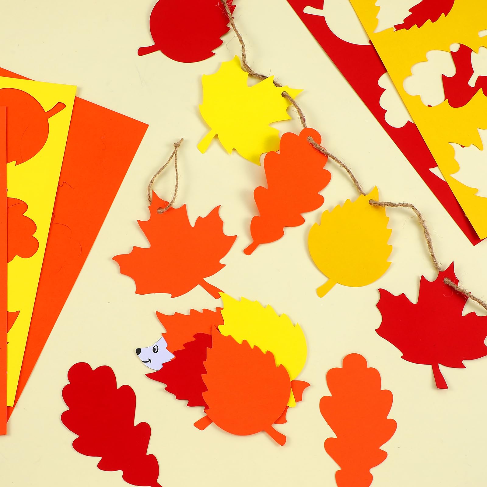 Feuilles d'érable double face pré-découpées pour scrapbooking et loisirs