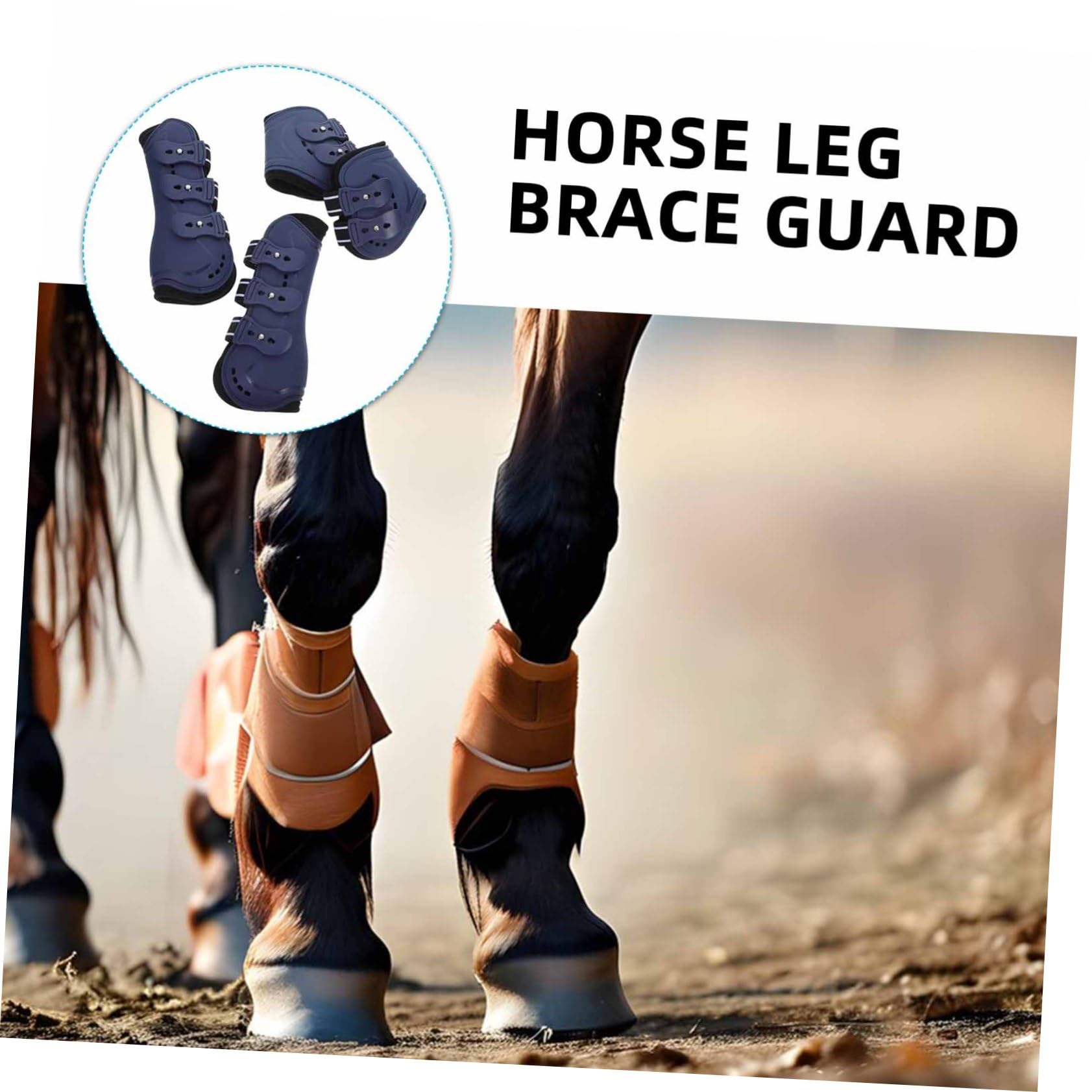 UKCOCO 4piezas Botas para Patas De Caballo Polainas para Caballos Protectores De Patas De Carcasa para Saltar y