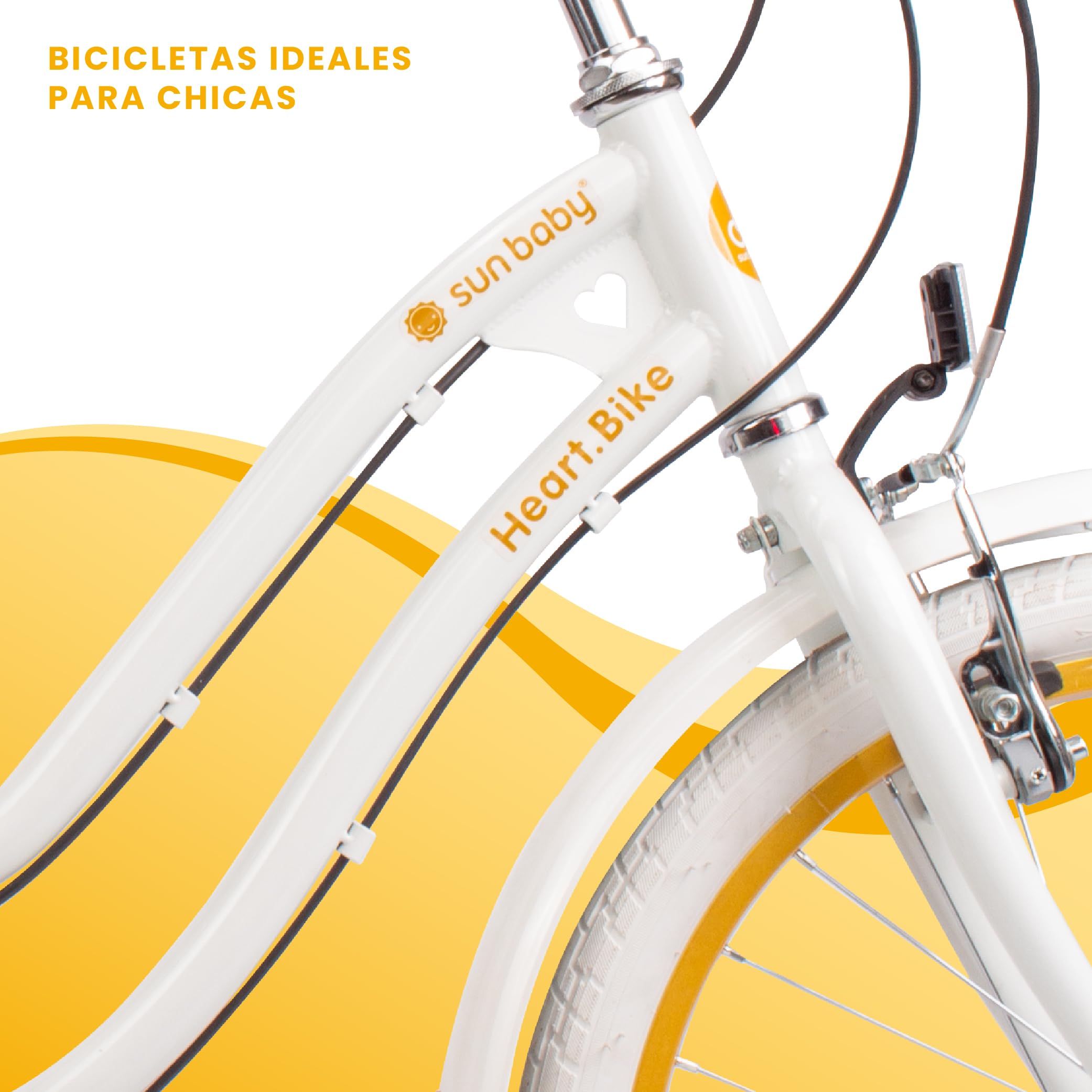 Bicicleta para niñas Heart Bike, tamaño de Rueda 20 Pulgadas, de 6 a 10 años, de 6 velocidades Shimano, de Altura Ajustable