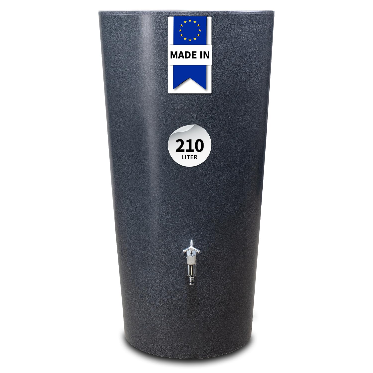 GARANTIA Stone 2in1 Regentonne 210 Liter Lava inkl. Pflanzschale | Wassertank, Regenfass, Regenwassertonne, Wasserbehälter, Fass, Regenwassertank, Wasserfass, Wassertonnen für Garten