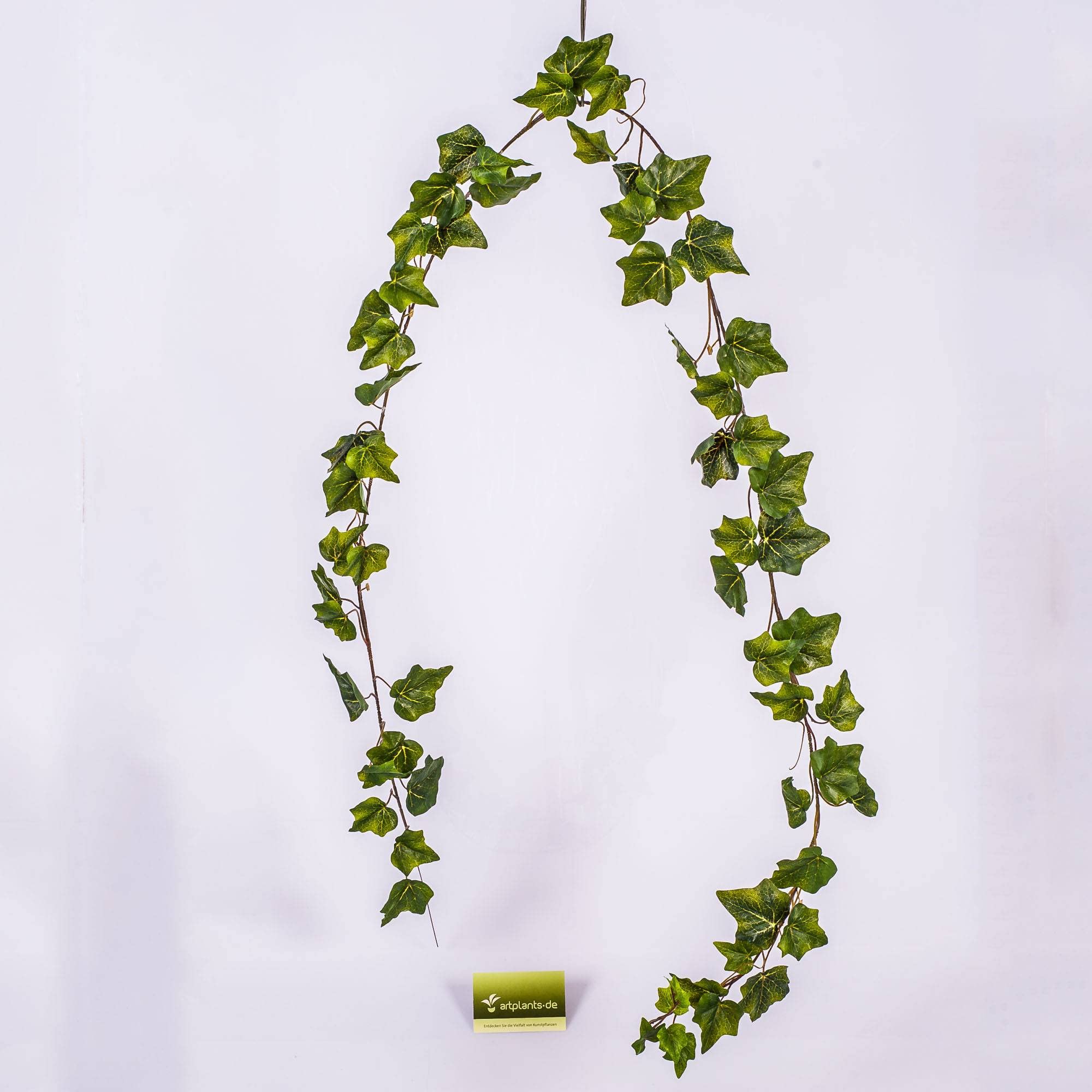Ghirlanda Di Edera Artificiale Artplants, 180 Cm, 65 Foglie Bianco-verdi, Real-touch, Per Interni Ed Esterni