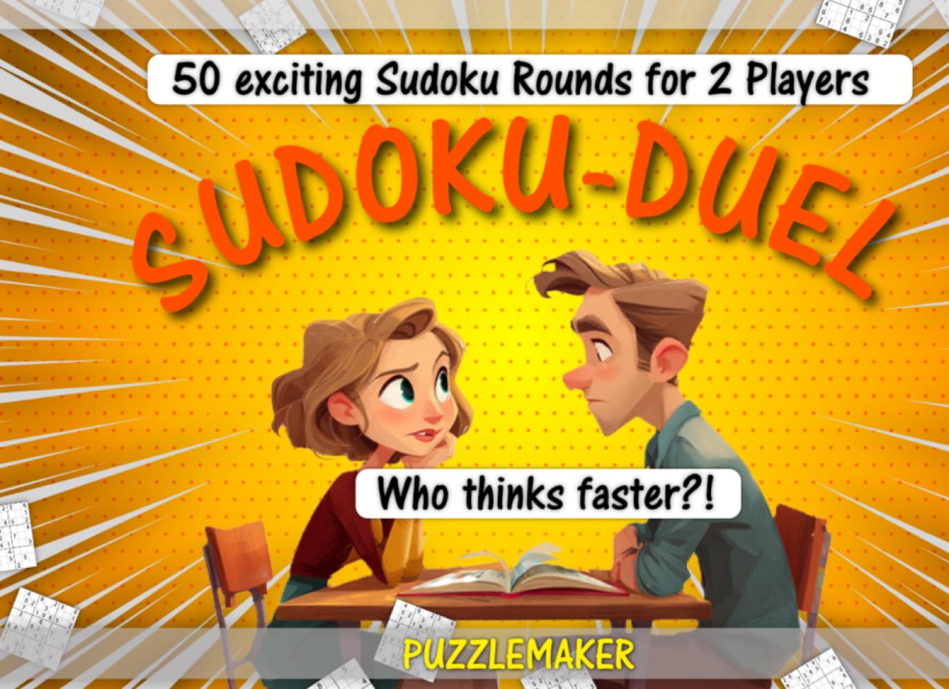 Sudoku Duel - Who thinks faster: 50 exciting Sudoku rounds for 2 players | With 100 puzzle grids in 5 difficulty levels