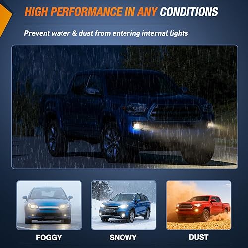 Miniatura 33 de Nilight Conjunto de luces antiniebla compatible con Toyota Tundra 2014, 2015, 2016, 2017, 2018, 2019, 2020 y 2021, lente transparente de repuesto