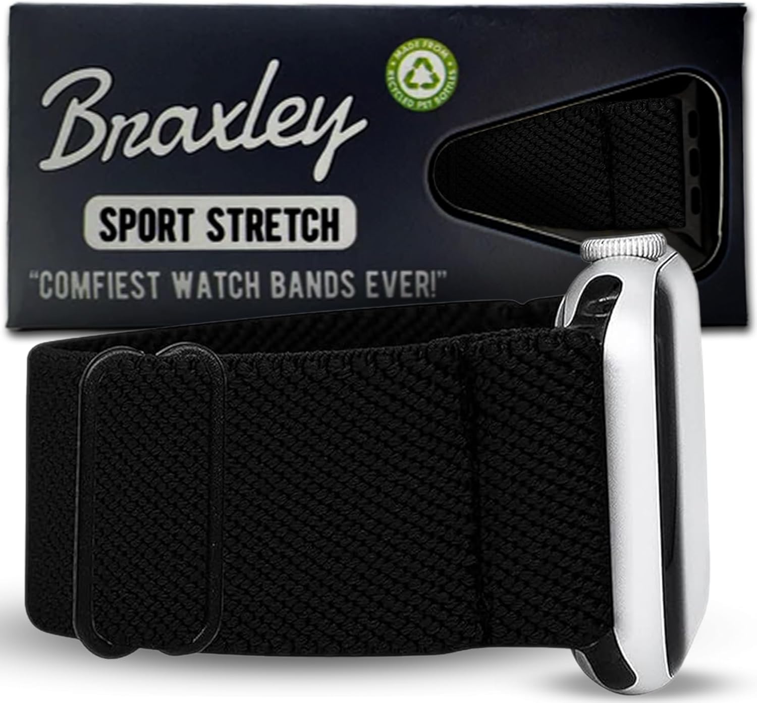 Braxley Bands for Apple Watches - Stretchy and Washable - Adjustable with Apple Watch Bands for Women & Men - Compatible with Apple Watch Series SE Ultra 9 8 7 6 5 4 3 2 1