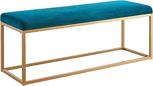 Ball & Cast Upholstered Bench, 48" W, Teal - Frame