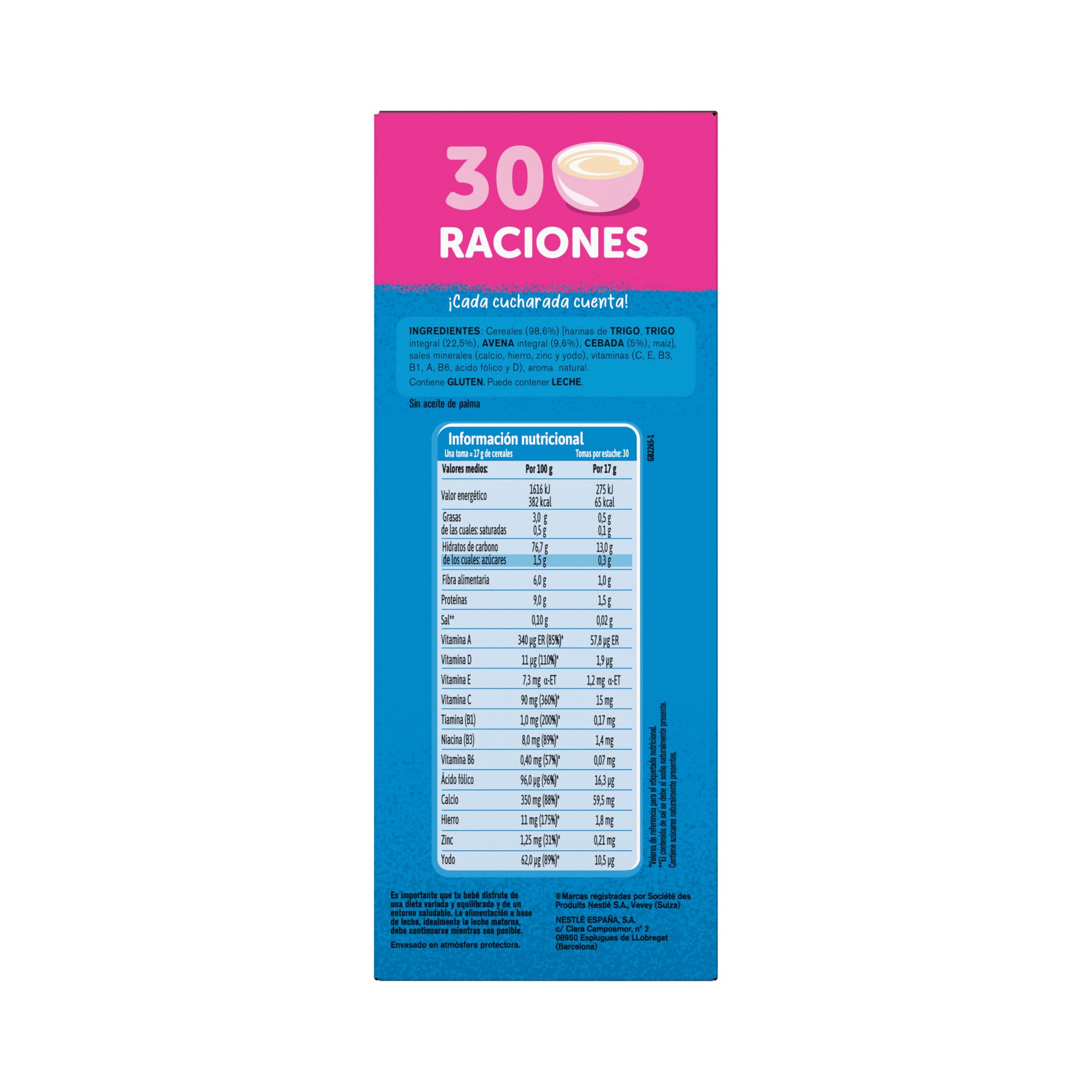 Gerber Papilla Multicereales 0% Azúcares Añadidos Ni Producidos, A Partir De Los 6 Meses, 510 G