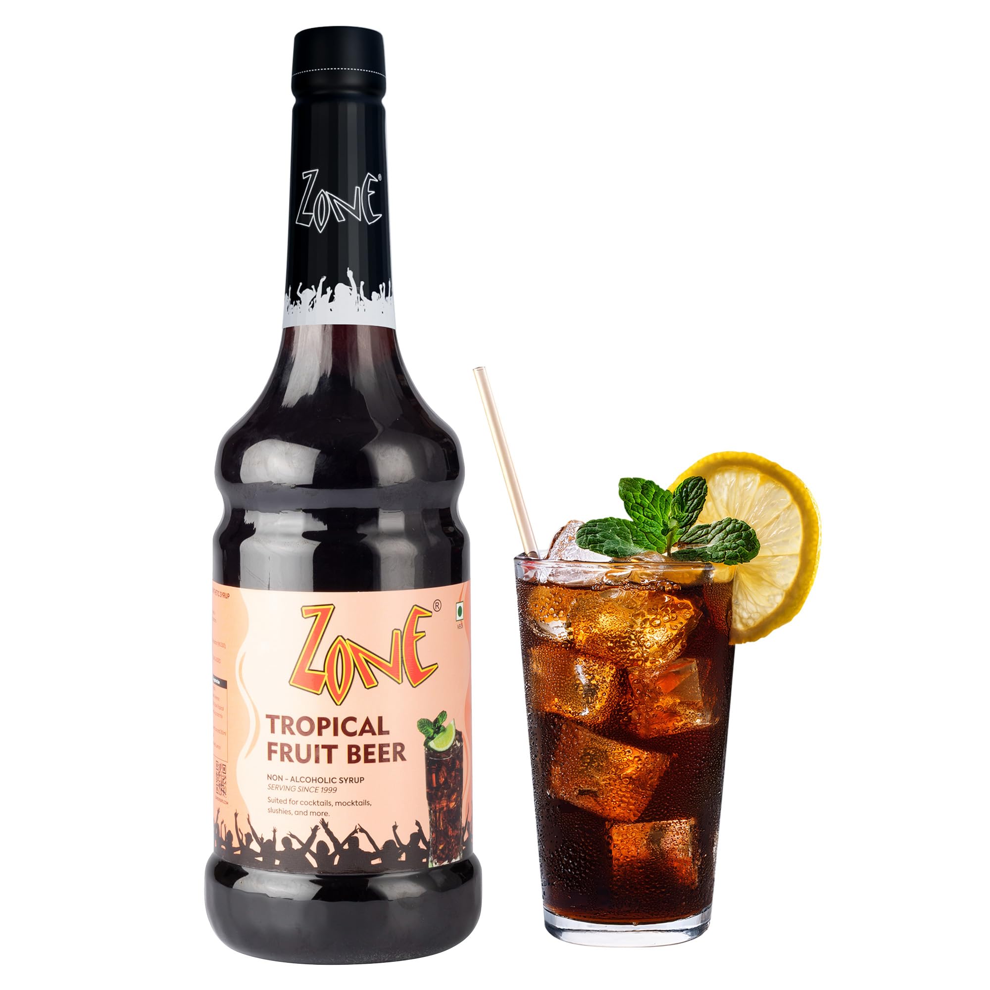 ZONE Tropical Fruit Beer Flavoured Bar Syrup, 1000ml Bottle