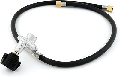 GrillPro 80016 22-Inch Dual QCC1 Grill Replacement Hose and Regulator with Hose for Side Burner