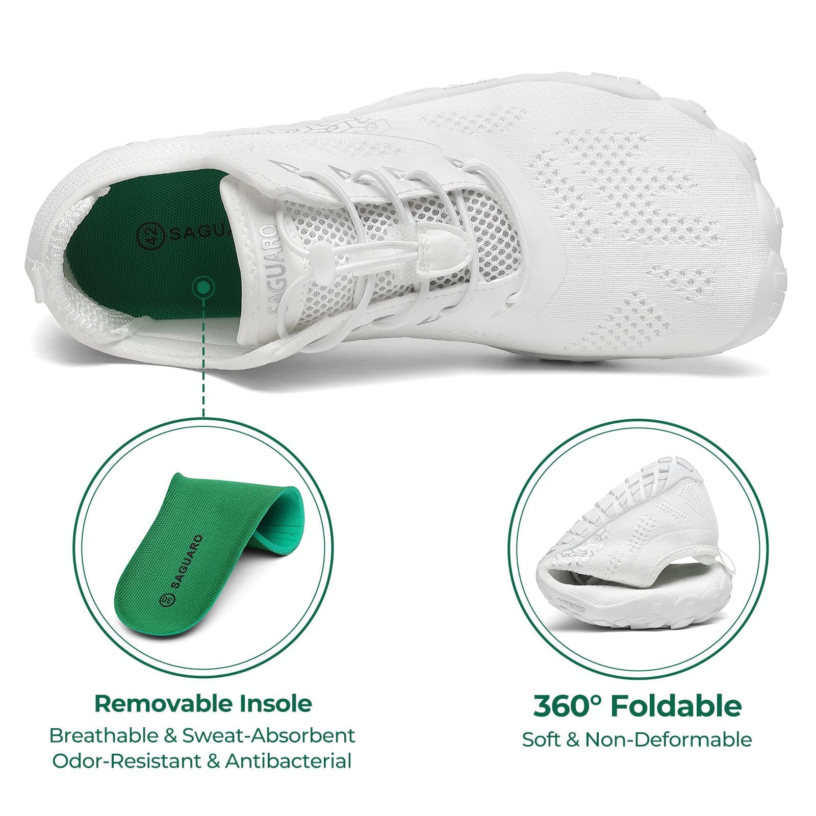 SAGUARO Barefoot Shoes Uomo Donna Scarpe Barefoot - Scarpe Minimaliste Scarpe da Palestra - Traspiranti Scarpe da Scoglio - Punta Larga e Suola a Goccia Zero Nero Fumoso,Gr.35-48 EU