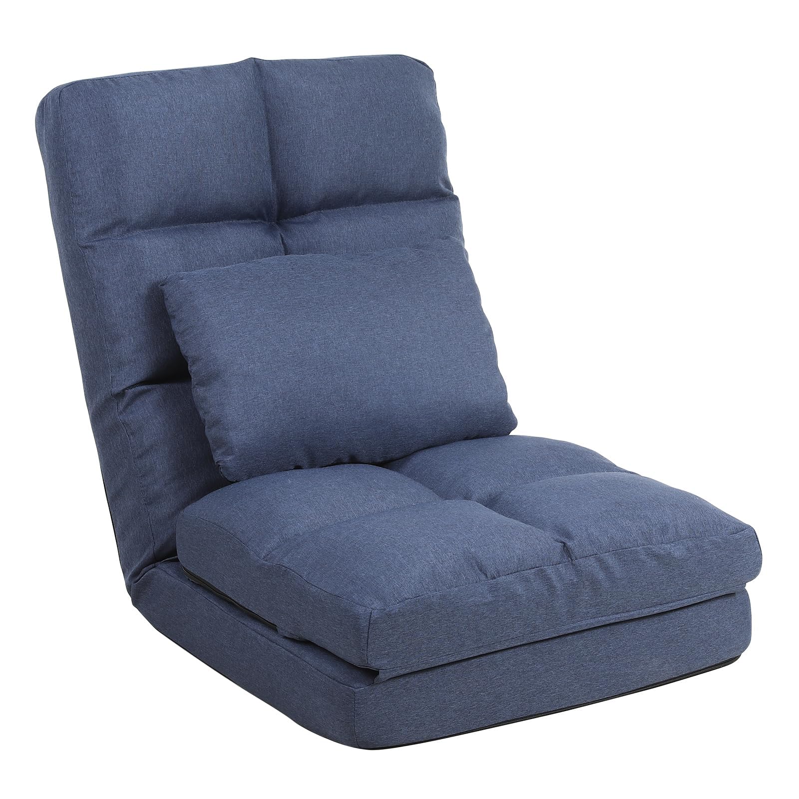 FLOGUOR Chaise Lounge Indoor, 14-Position Floor Chair with Padded Pillow for Adults Kids, Folding Lazy Sofa Chair for Living Room, Bedroom, for Gaming Reading 8823DB