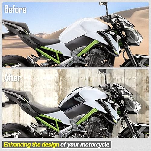 Miniatura 6 de Protector de cubierta de tanque de motocicleta color negro, tapa de tanque de gasolina de combustible, panel de carenado, protector de cubiertas de