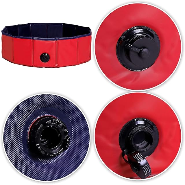 Foto 8 de 8 de lionto Piscina plegable para perros bañera para perros piscina mascotas, Piscina para niños (S) 80 cm