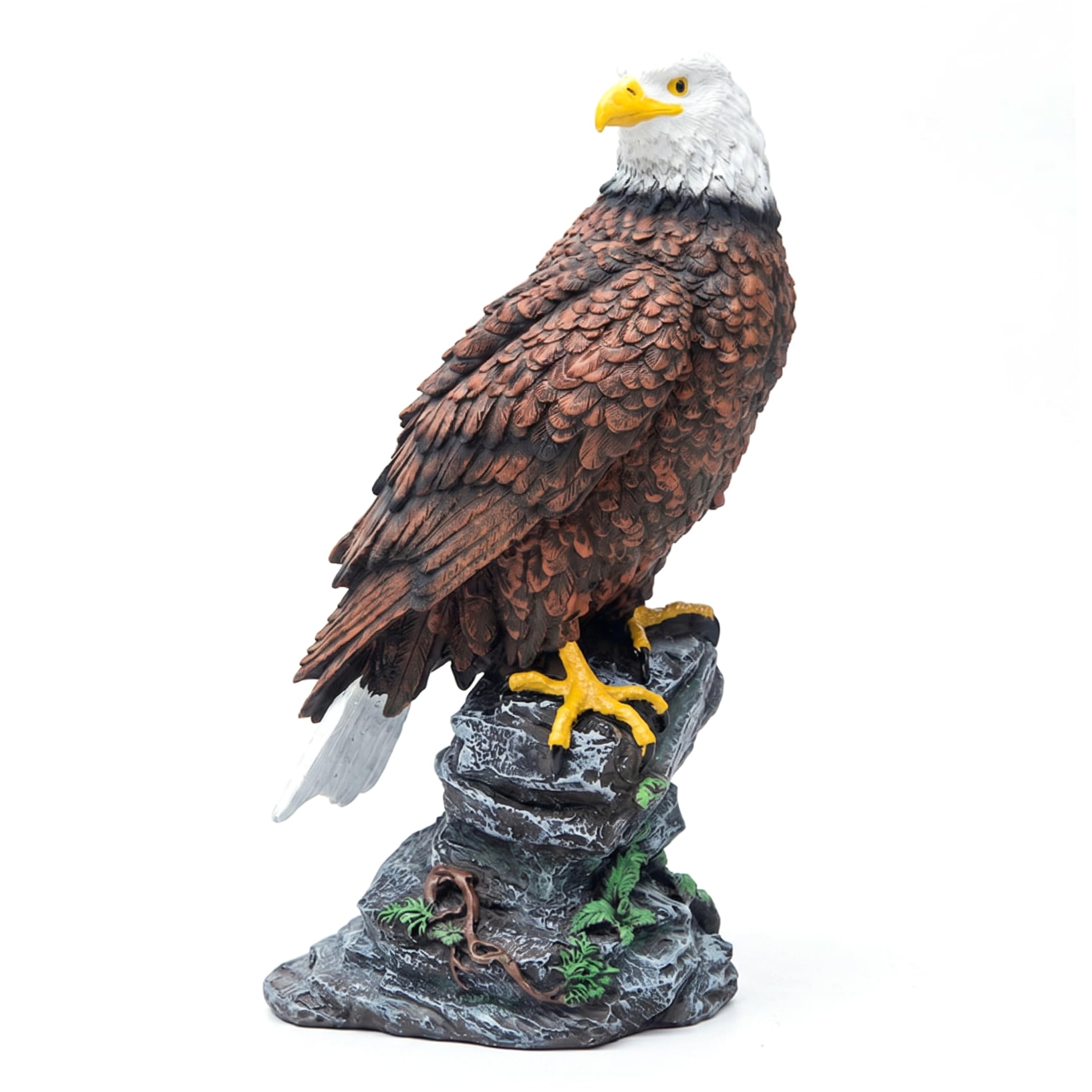 Syutokul Bald Eagle Statue Lifelike Resin Eagle Statue Outdoor for Garden Yard Lawn Home Decor Bald Outdoor Brown