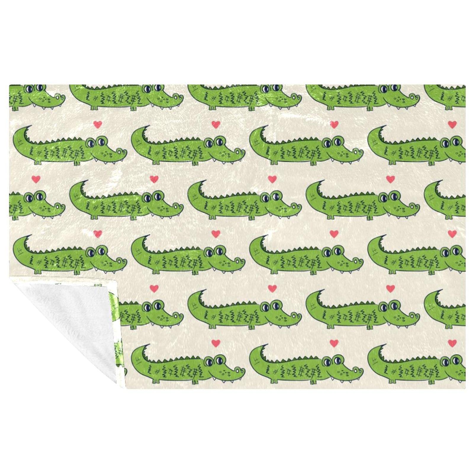 Couverture crocodile douce et chaude, plaid de lit haut de gamme 150x100