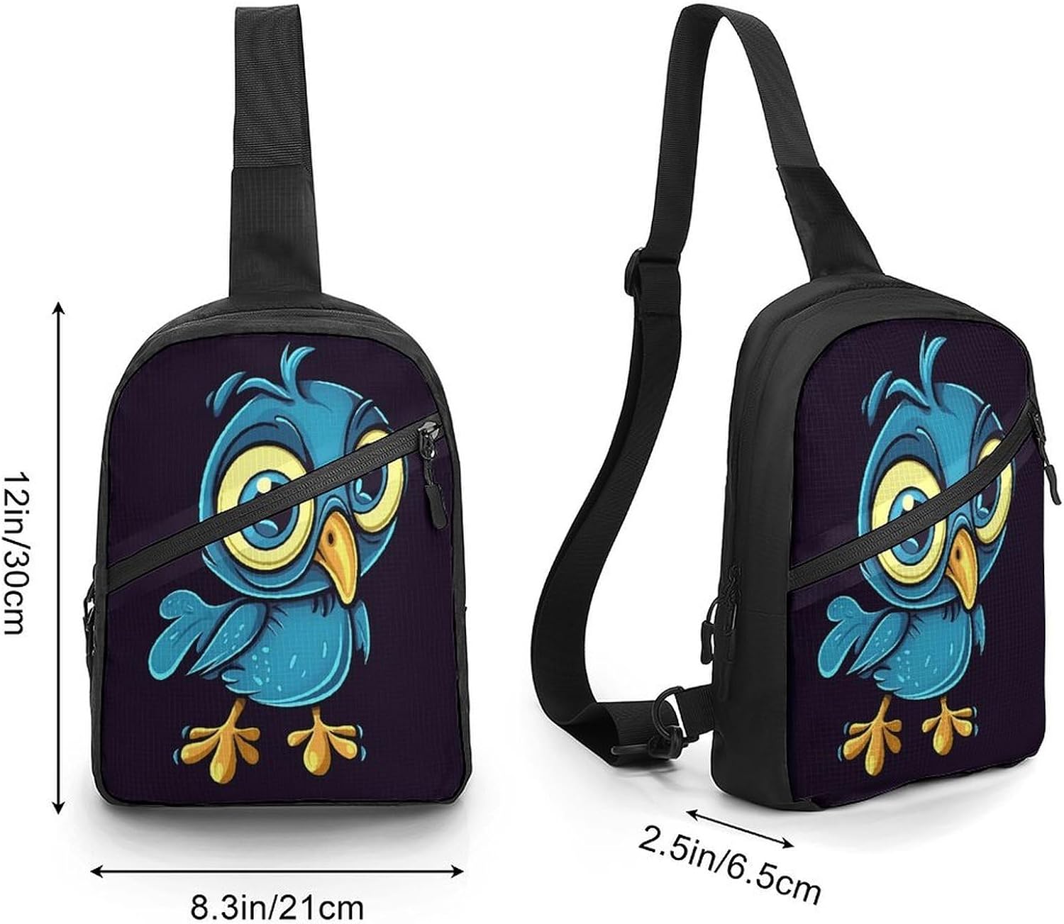 Big Eyed Bird Crossbody Backpack Sling Bag