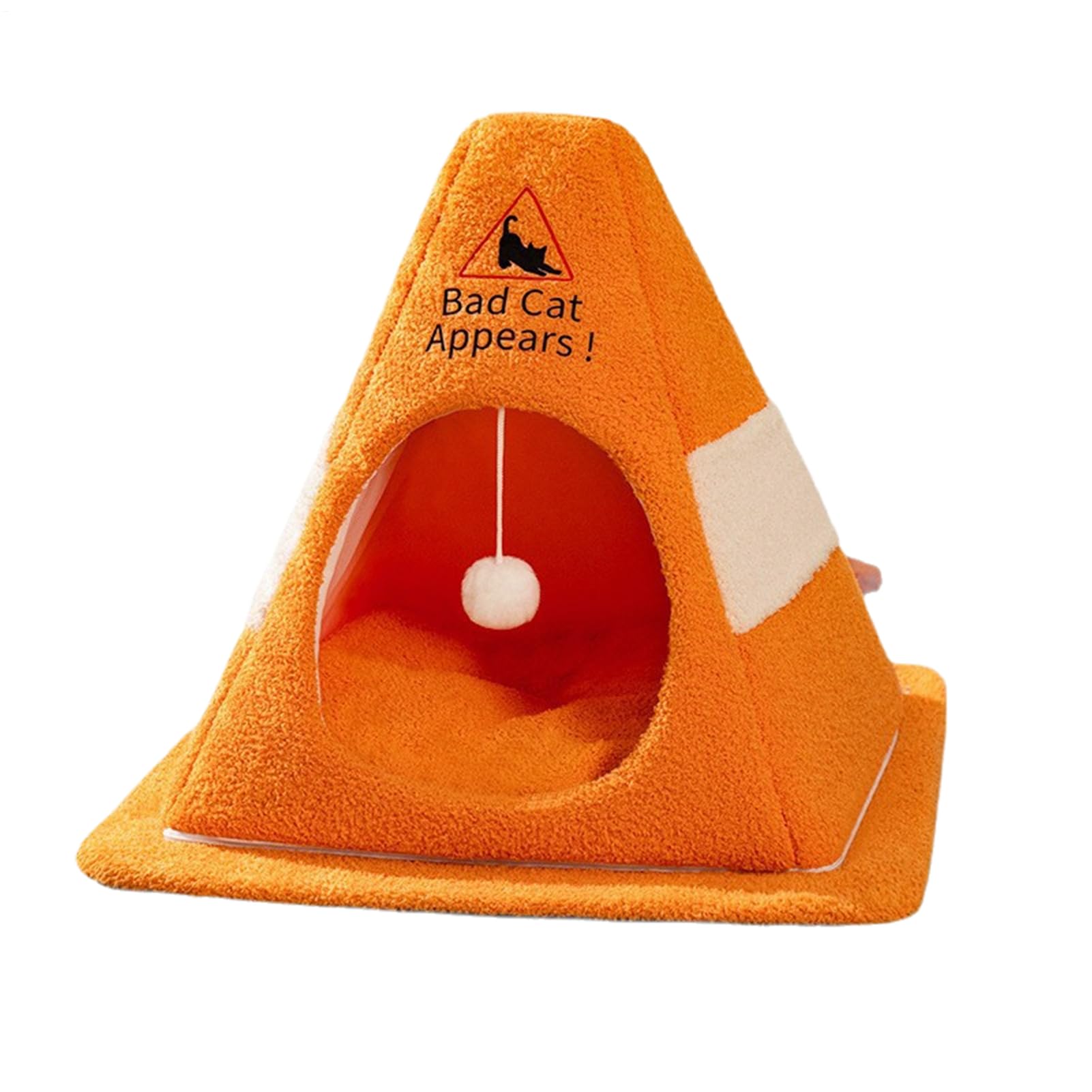 Lit pour chat chaud en forme de cône avec coussin amovible lavable