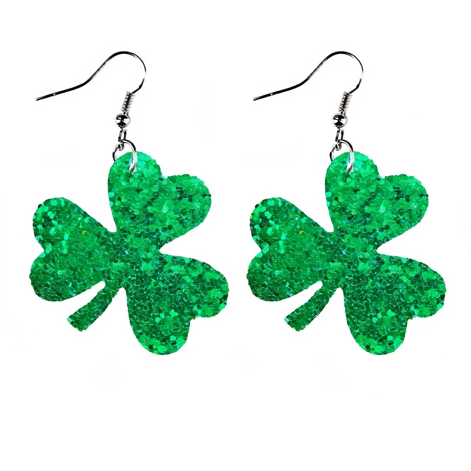 St Patricks Day Earrings for Women Green Sequin Shamrock Earrings Irish Holiday Earrings St Patrick's Day Earrings Saint Patricks Day Earrings Accessories Shirt Outfits for Women