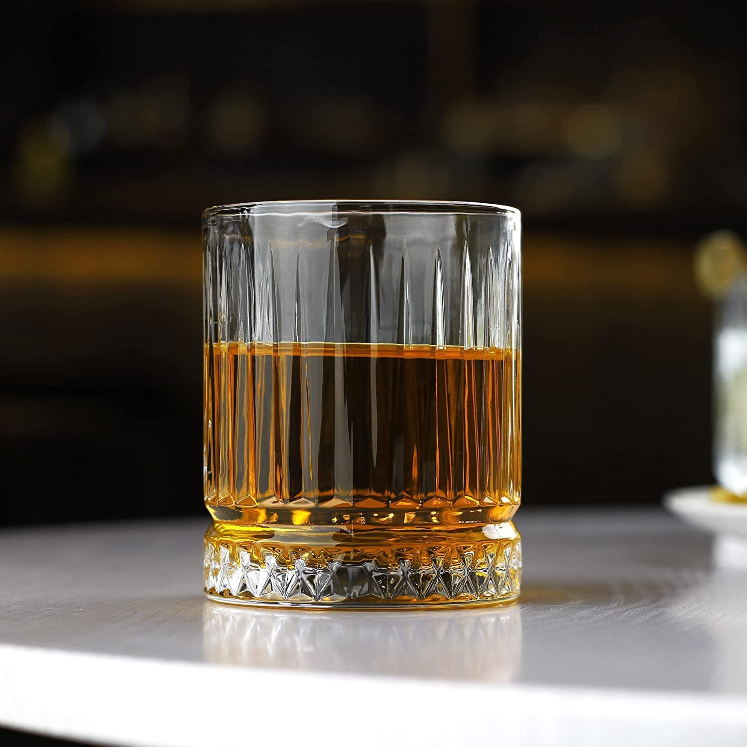 Reflector Whiskey Glasses Set - 12 Premium Crystal Tumblers -15