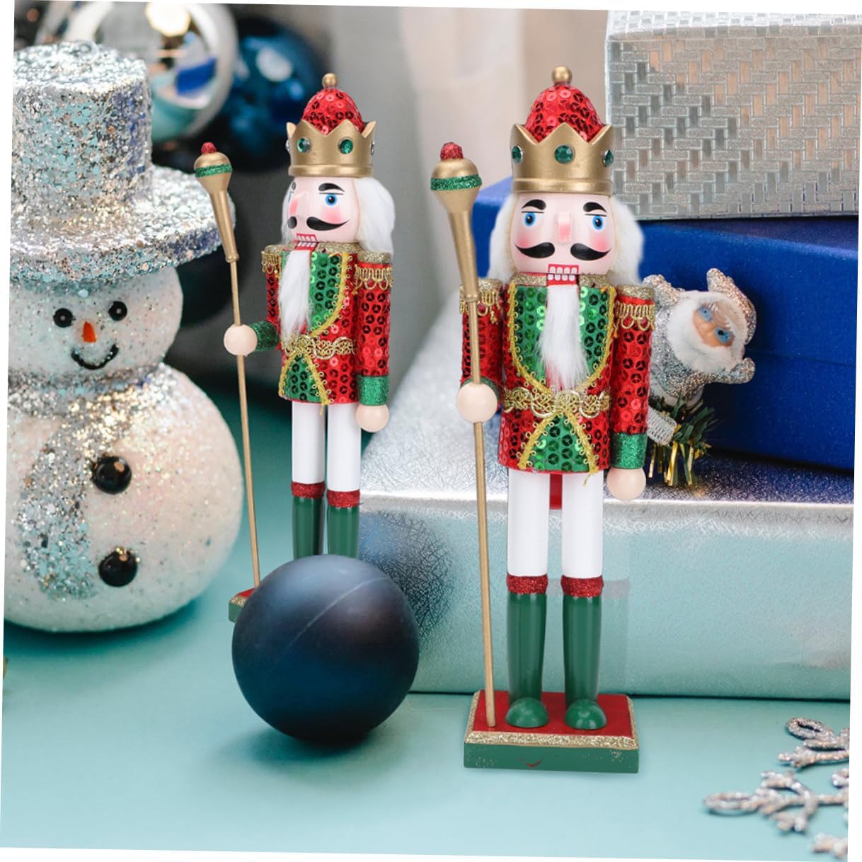 GALPADA Christmas Nutcracker Figure Wooden Nutcracker Soldier Figurine for Christmas Home and Table Décor