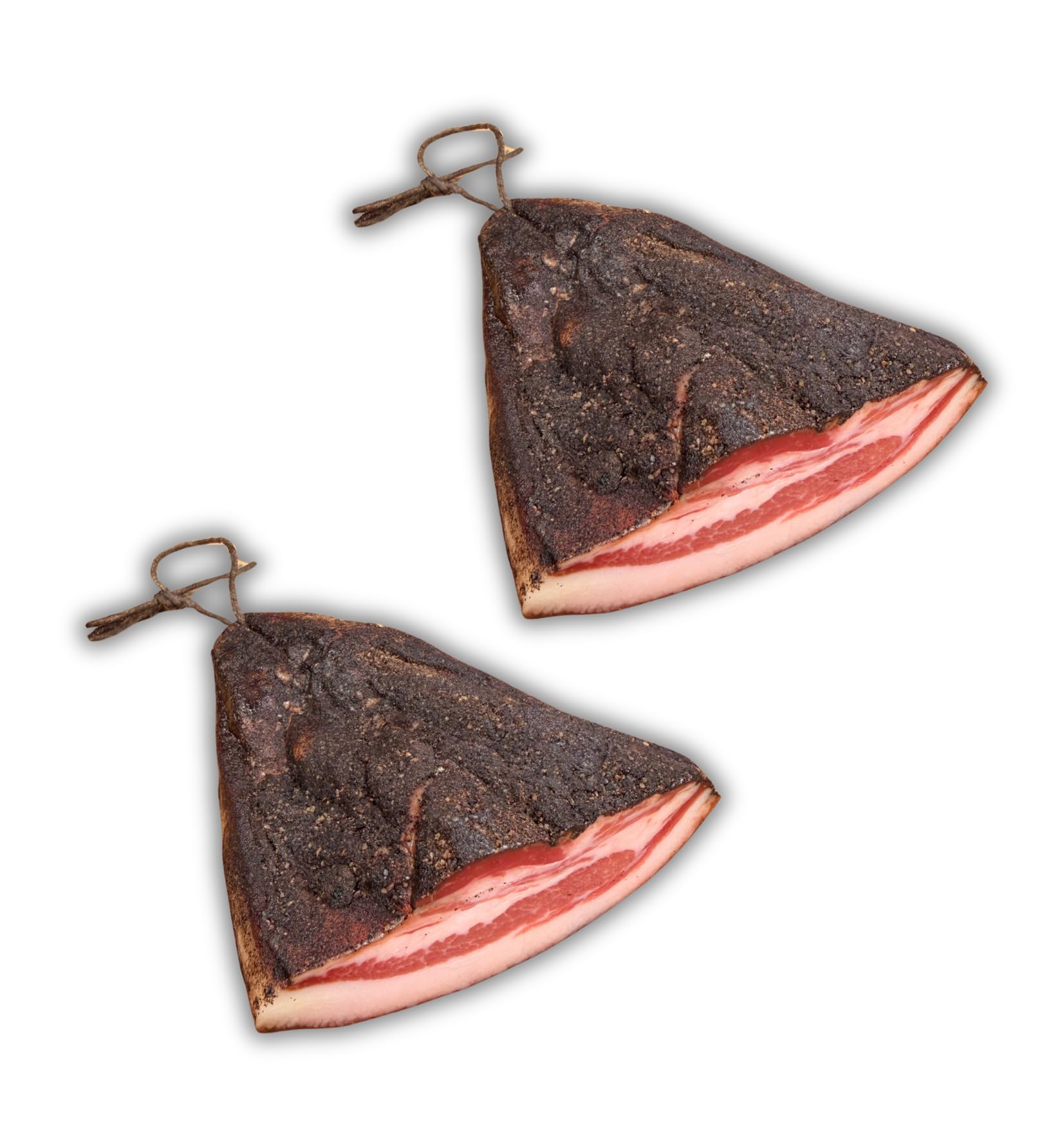 Machegusto!® 2 x Guanciale Affiné 600g (1,2 kg) – Guanciale Italien de Porc – Idéal pour Carbonara, Amatriciana et Gricia – Produit Artisanal 2 x600g (1,2 kg)