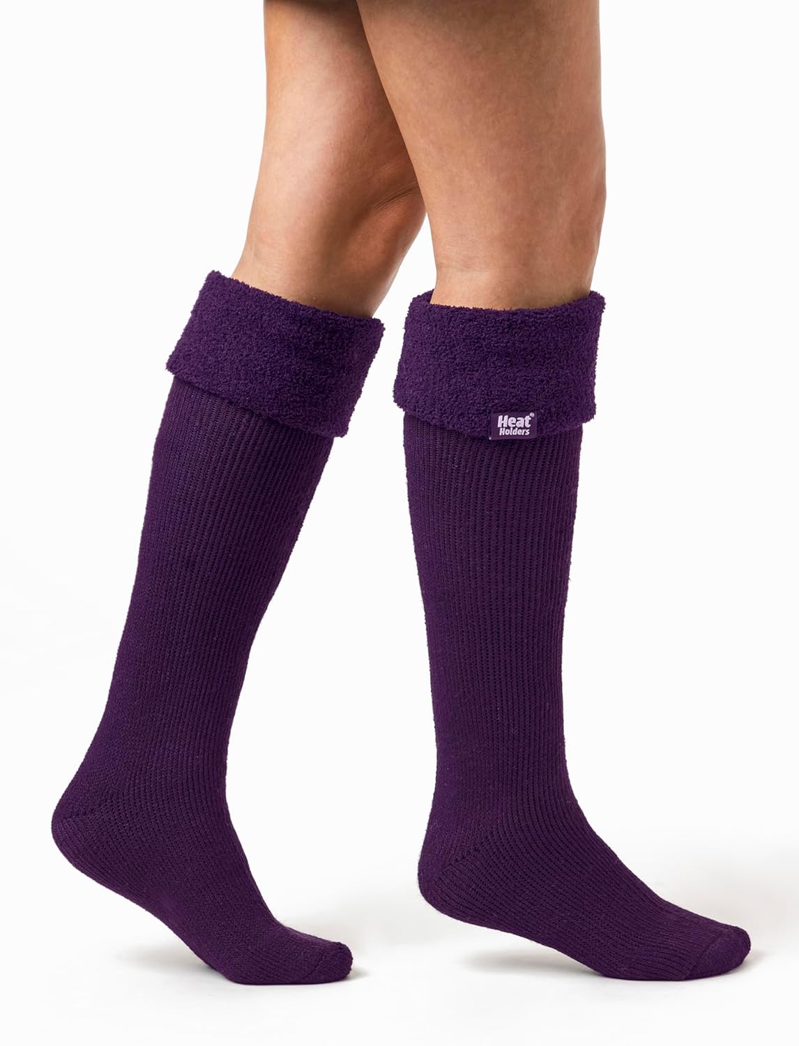 HEAT HOLDERS 2 Pairs Ladies Boot Socks Long Knee High Thermal Socks