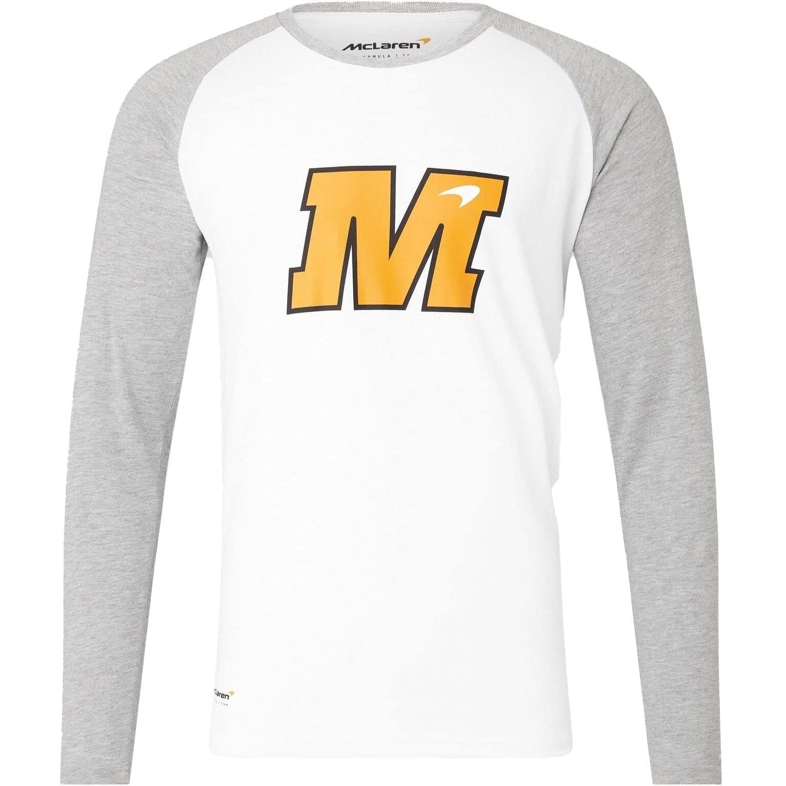 McLaren F1 Team, Daniel Ricciardo, Special Edition, USA Graphic T-Shirt, Raglan Long Sleeve, Adult Sizes, Official (Large) White