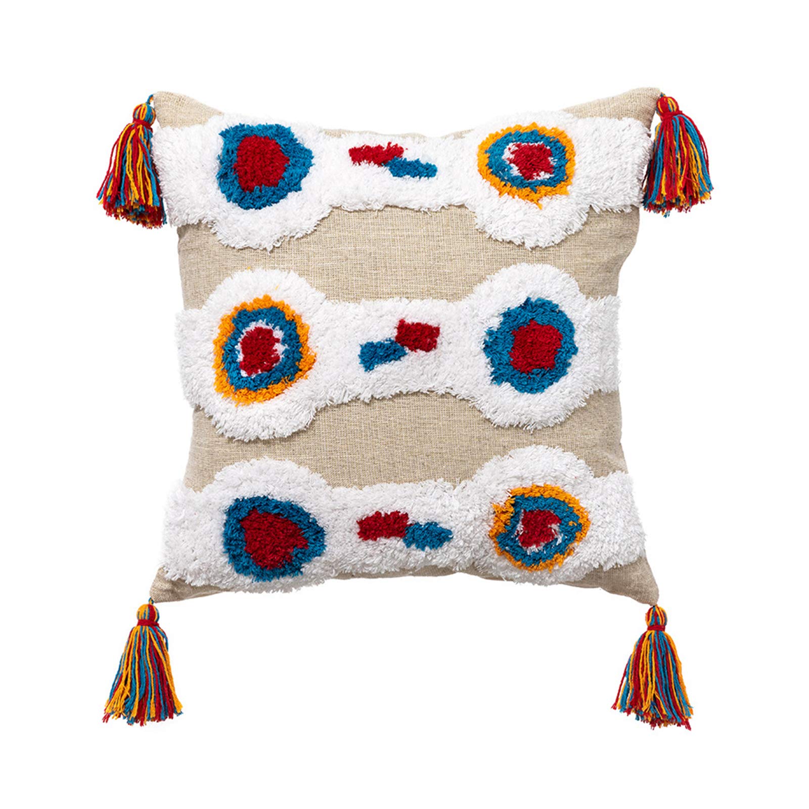 Housse de coussin multicolore tissée main pour raviver une déco terne