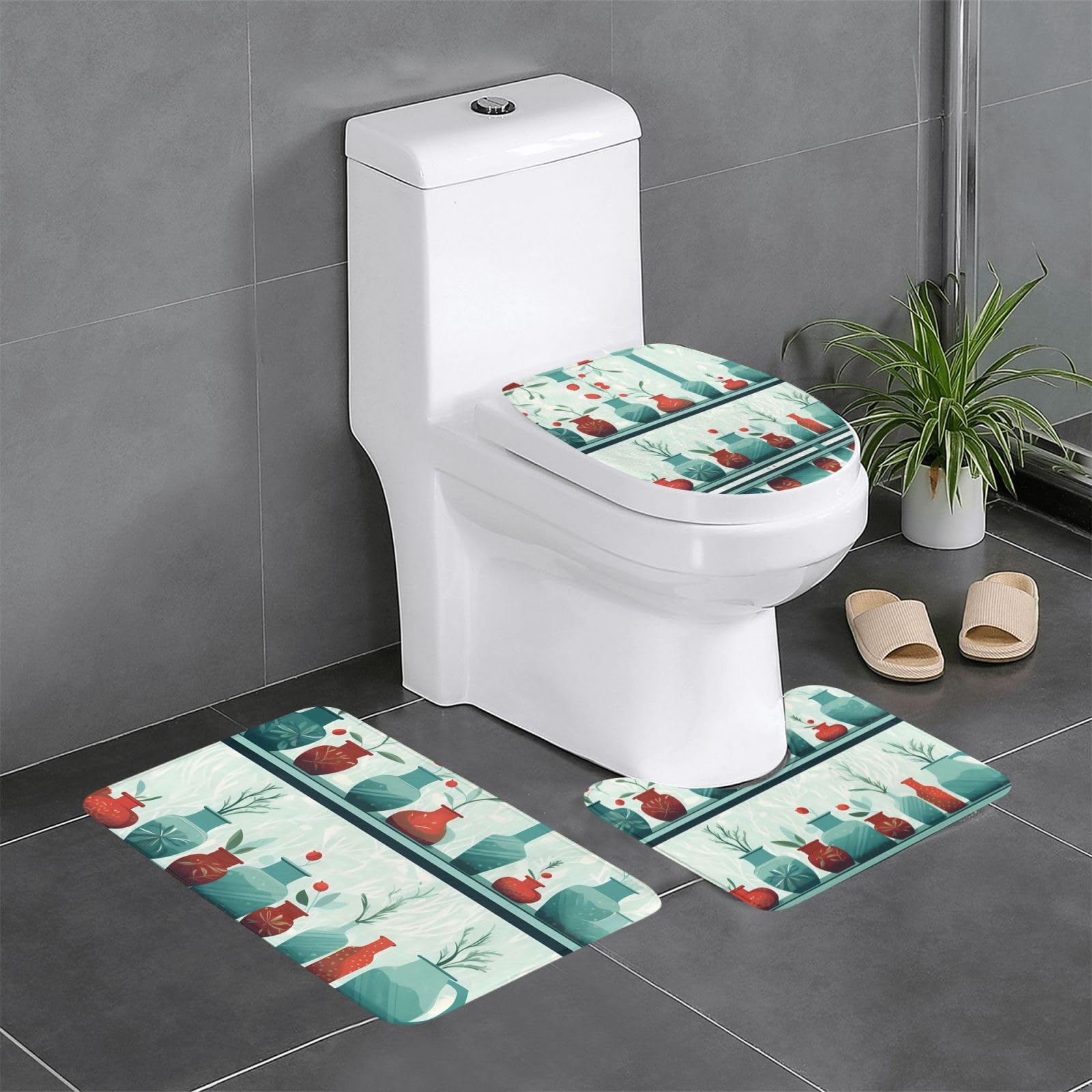Tapis de sol Noël 61 x 40,6 cm imprimés, le cadeau idéal pour meuble-lavabo