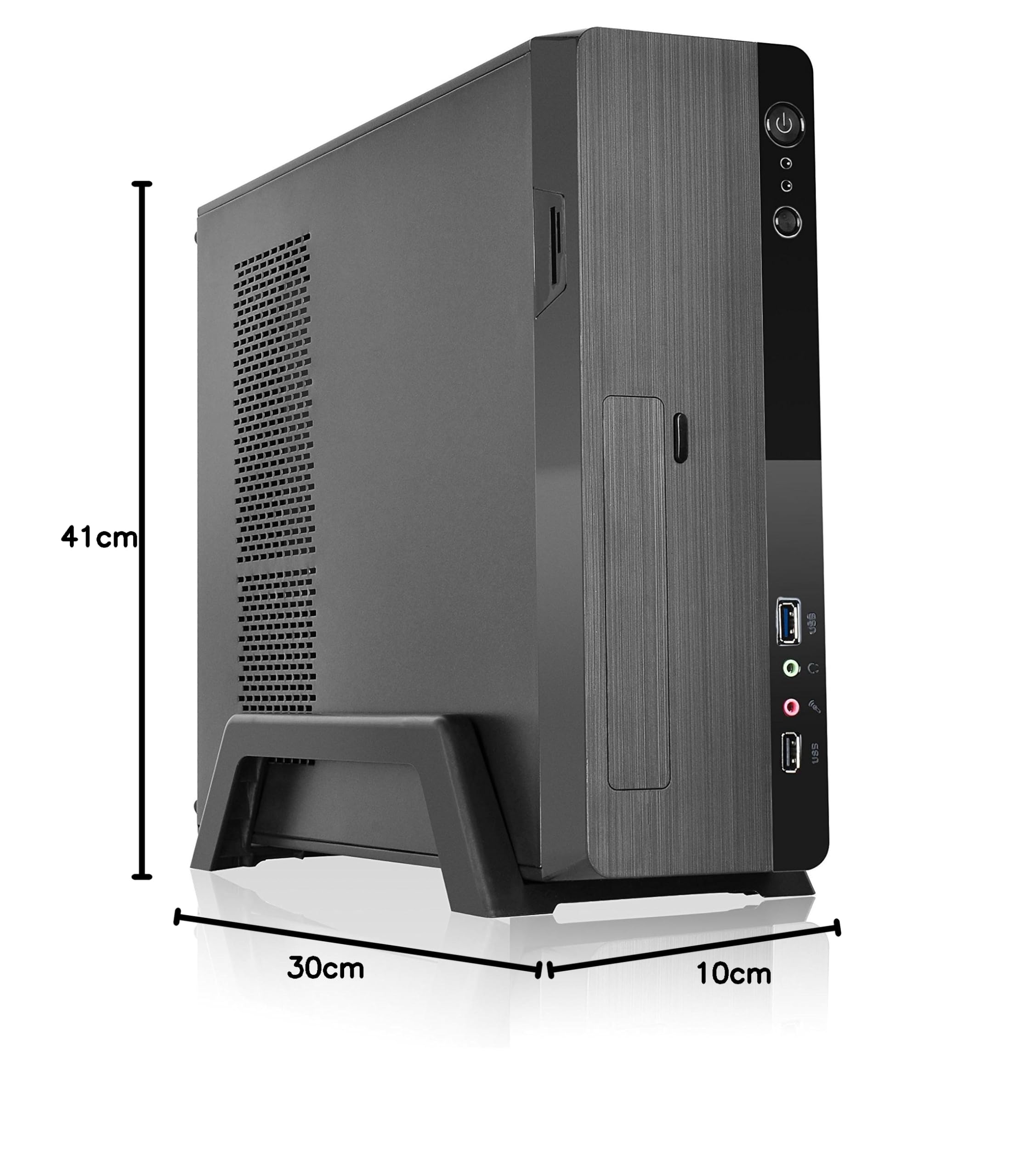 L-LINK Custodia per PC ATX Slim con USB 3.0 Frontale | Alimentazione 500W | Torre PC con design elegante e durevole | Custodia per computer compatta modello: MAGNA