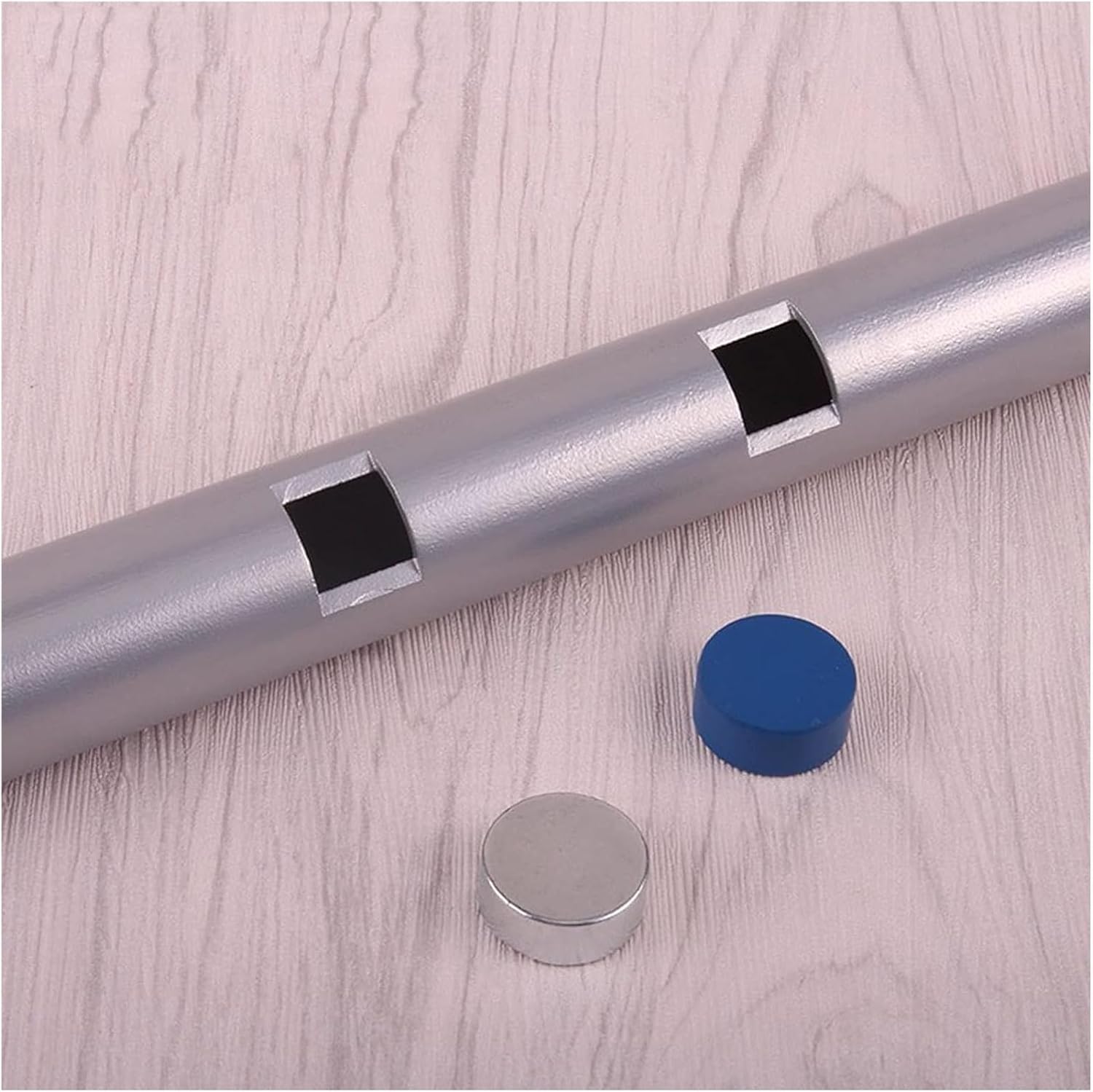 VERIMP Demonstrator Damping Demonstrator Experimenter Hollow Aluminum Trong Magnetic Block Plastic Block Electromagnetic Damping Demonstrator Experimental Electromagnetic Instrument Physics