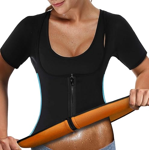 Women Sauna Body Shaper Sweat Suit Sleeve Spa Cami Hot