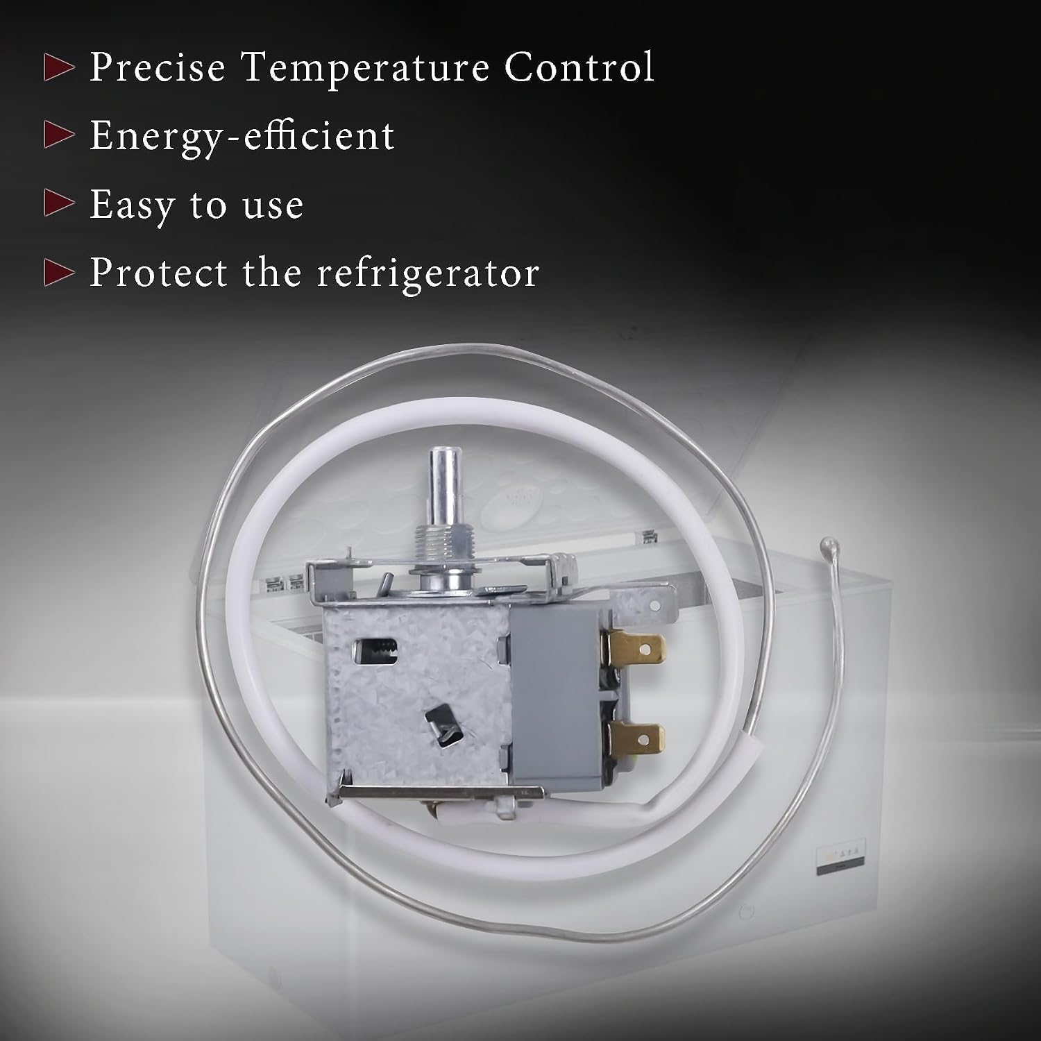 WR50X10085 Freezer Thermostat, for GE Haier Chest Freezer and Mini Fridge, model WPF27.7A-L, Replacement Part Number 1477823 AP4344994 PS2323338 EAP2323338