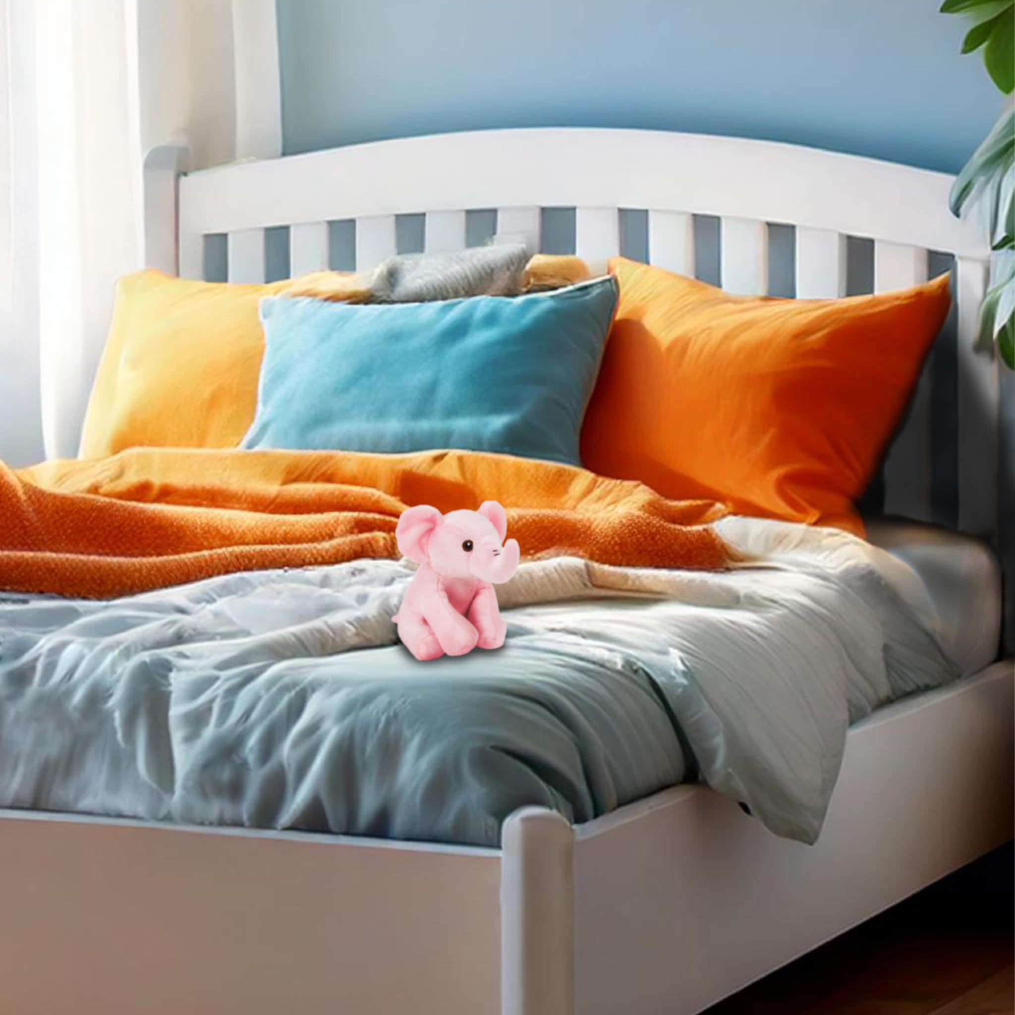Zappi Co Peluche Elsa el Elefante Rosa (15cm) - Suave, Mimoso, 100% Reciclado - Amigo Colorido con Trompa — view 7