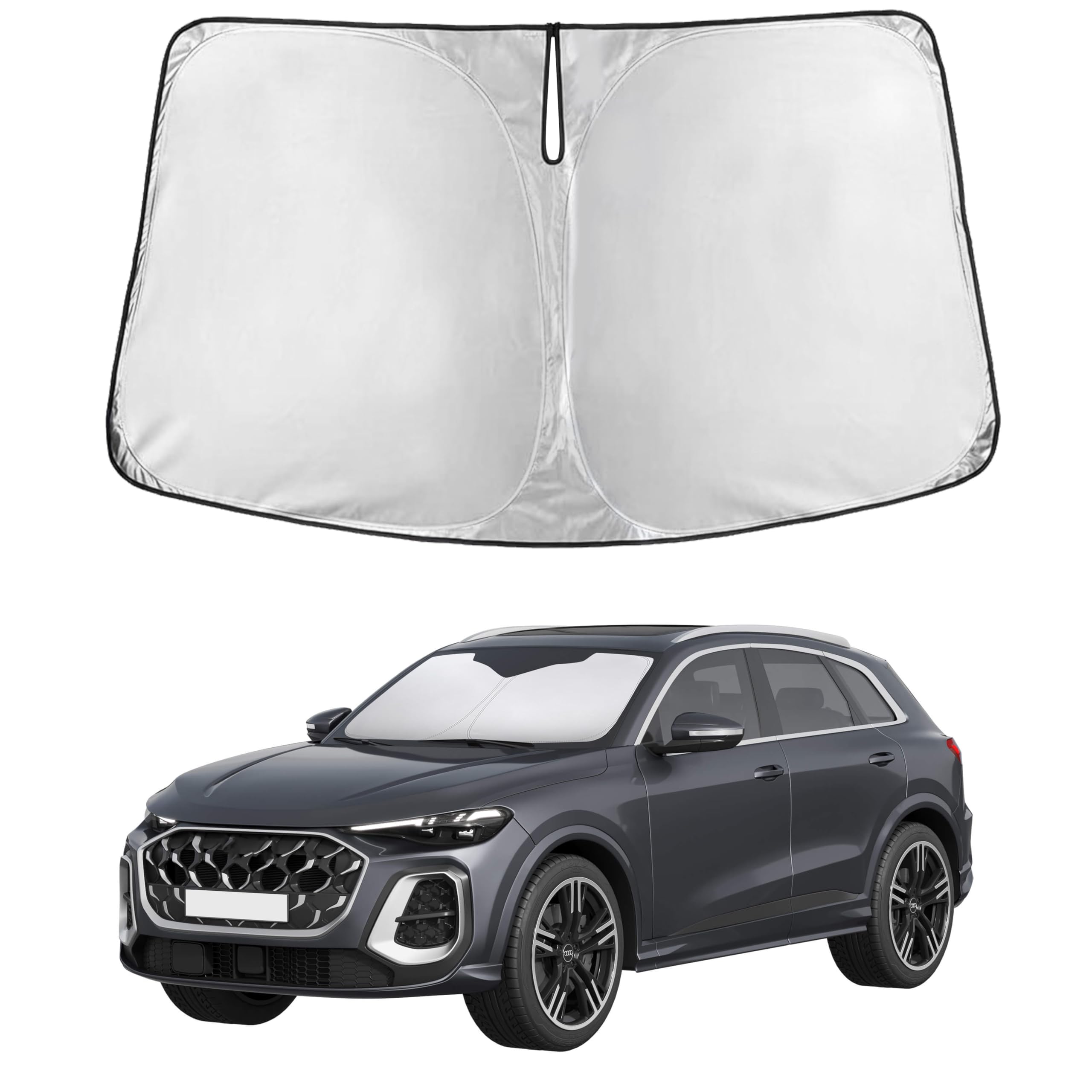EcoNour Windshield Sunshade Compatible for Audi Q5 2018-2024 2025 2026
