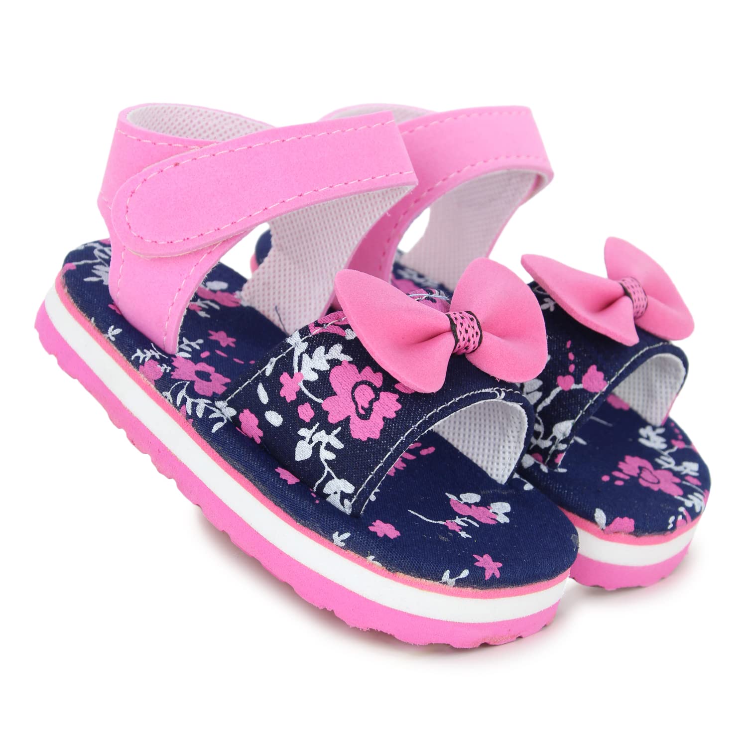 Neska ModaEva Hook & Loop Chu Chu Musical Sound Sandals For Baby Girls-BT1341