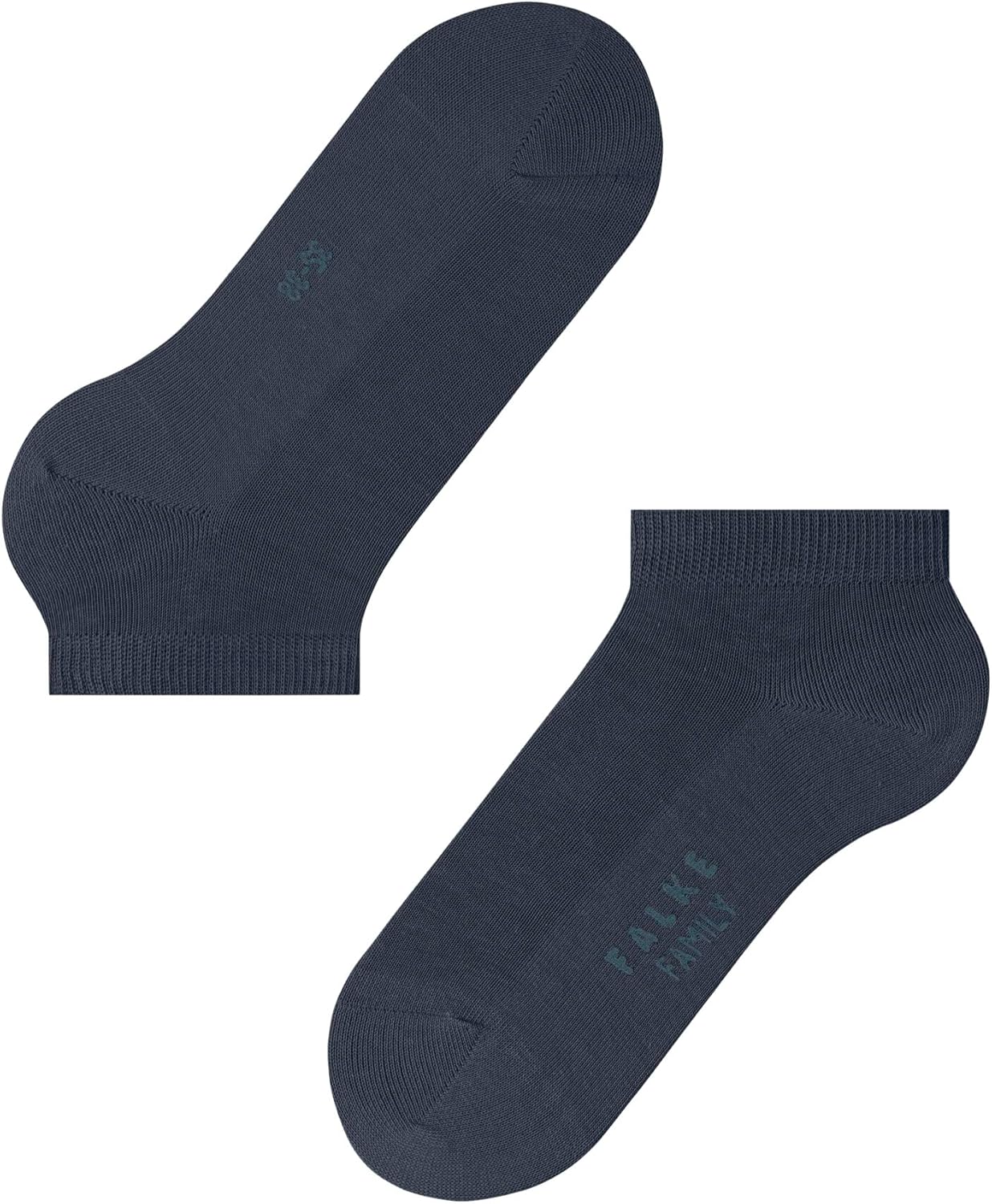 FALKE Women's Family Cotton Sneaker Socks, Dark, 5-7.5
