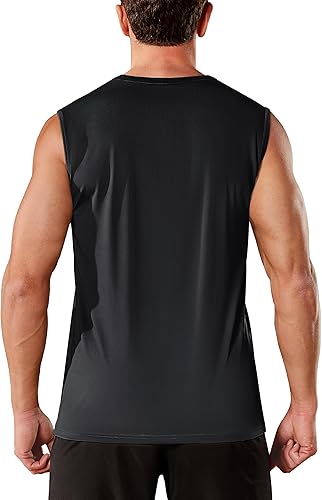 Miniatura 2 de TACVASEN Camiseta sin mangas de secado rápido para hombre, protección solar UPF 50+, camisetas sin mangas para gimnasio, entrenamiento, playa,