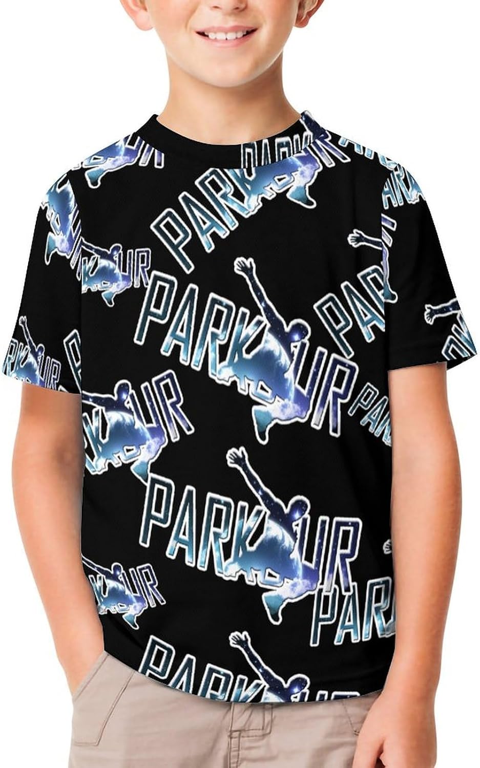 Parkour Art T Shirt for Boy Girl Top Short Sleeve T-Shirt Graphic Tee
