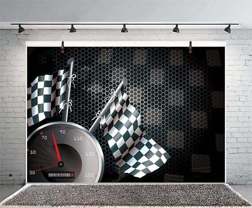 Leyiyi 10x7ft Photography Background Speed Racing Backdrop Happy Birthday Exciti