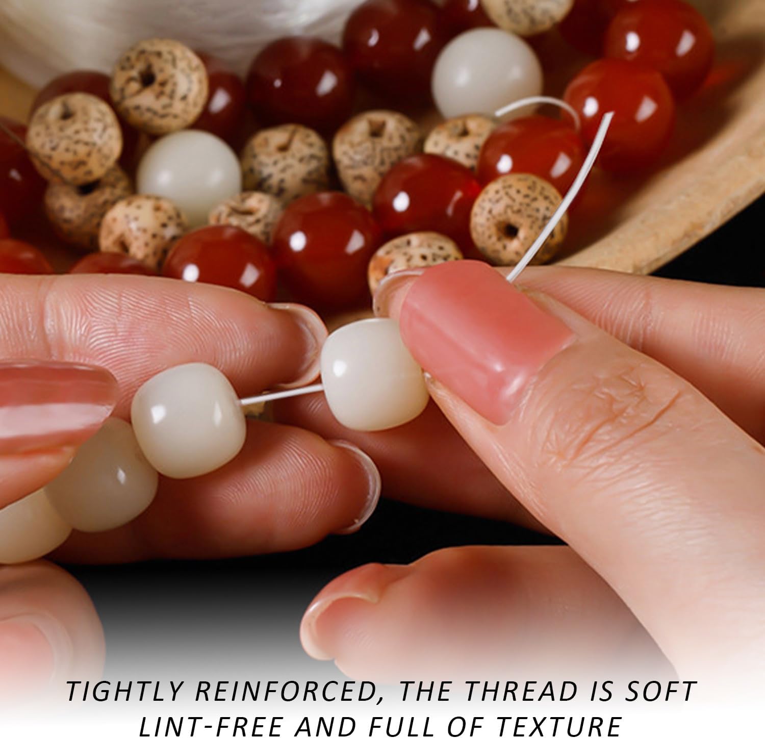 3 pieces 0.8 mm square flat elastic cord, 10 pieces needle threader, bead bracelet cord, pearl thread, elastic bead bracelet cord, bead accessories, multifunctional threading