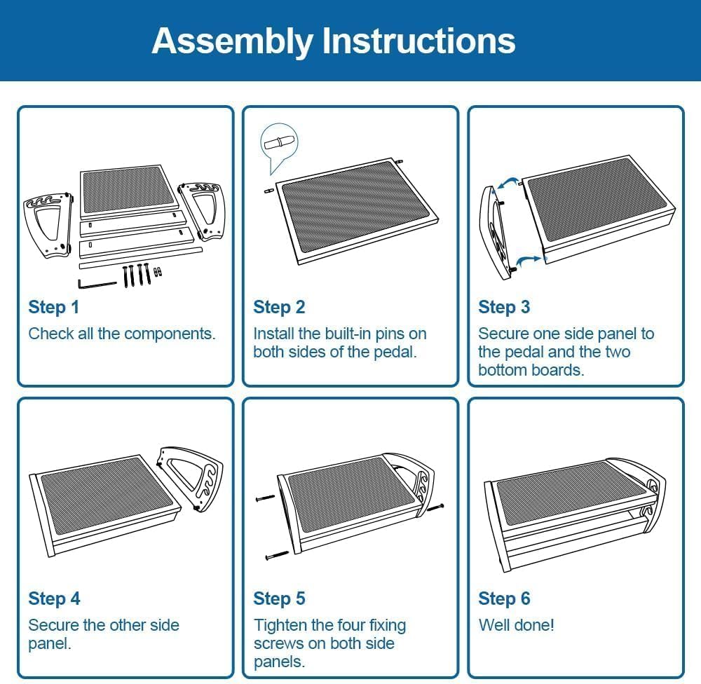 StrongTek Ergonomic Under Desk Footrest, 3 Adjustable Heights Wooden Office Footrest, Large Anti-Slip Surface, Improves Posture and Blood Circulation, up to 400lbs (Natural)