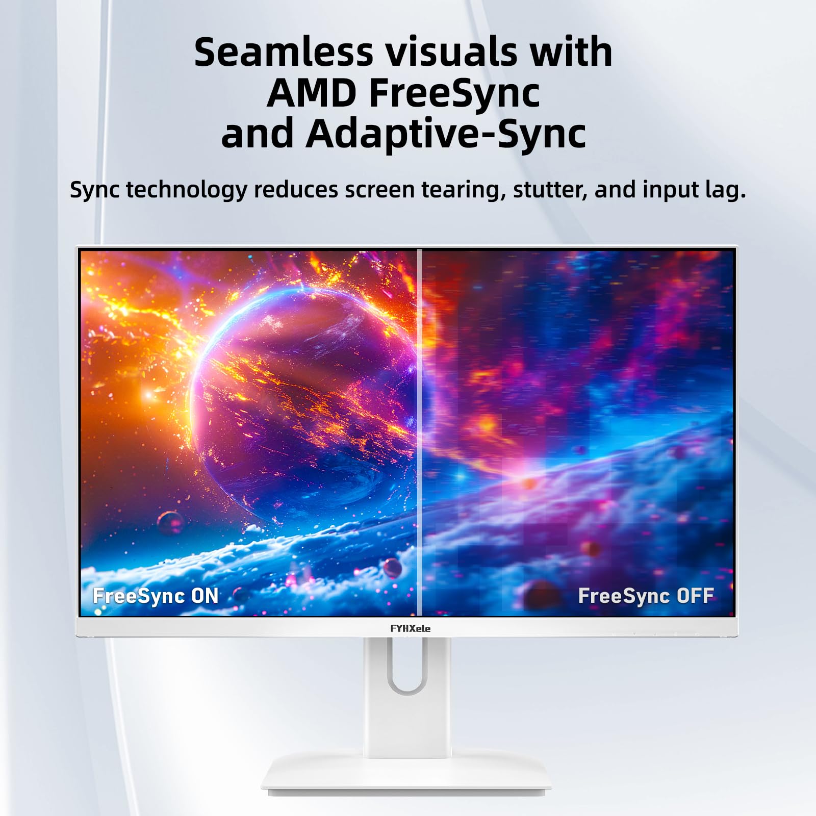 Amazon.com: FYHXele 27” White Monitor，QHD (2560x1440P) 180Hz 100