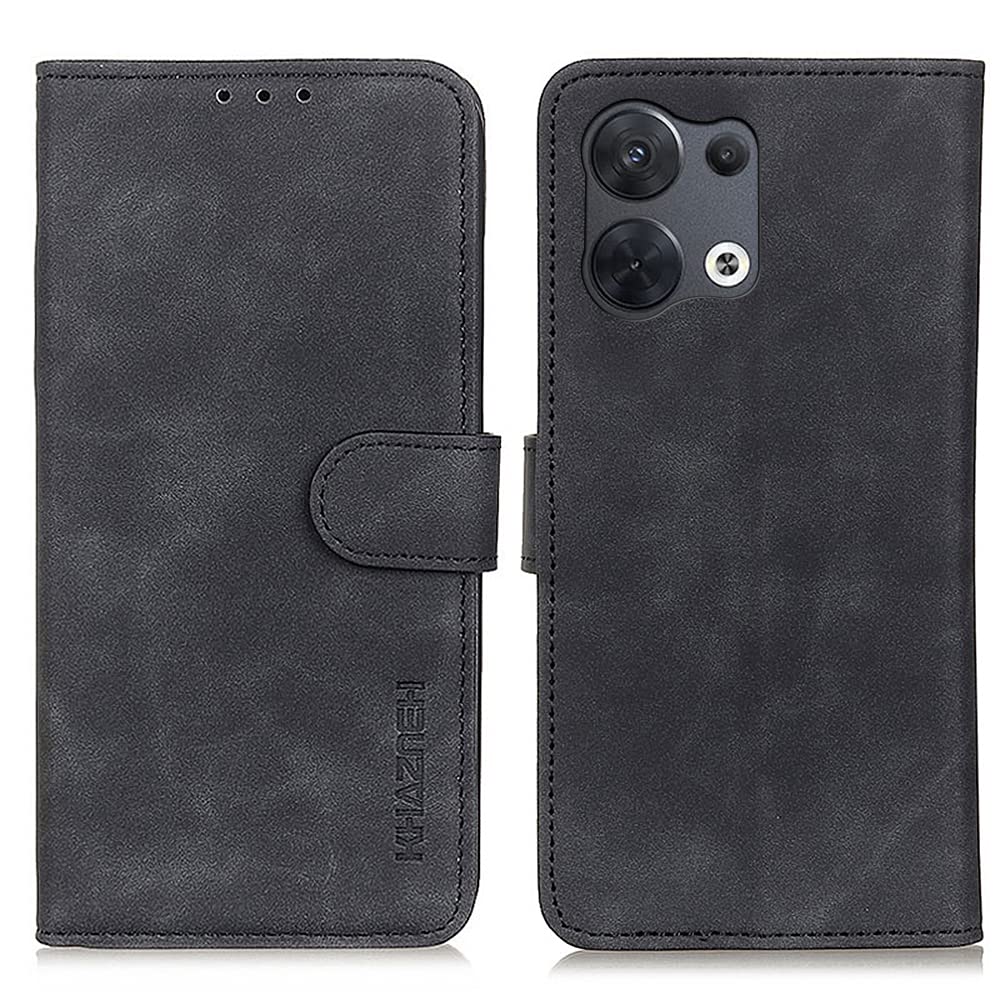 Custodia Professionale Oppo Reno8 Pelle Caffè - Flip Case Business
