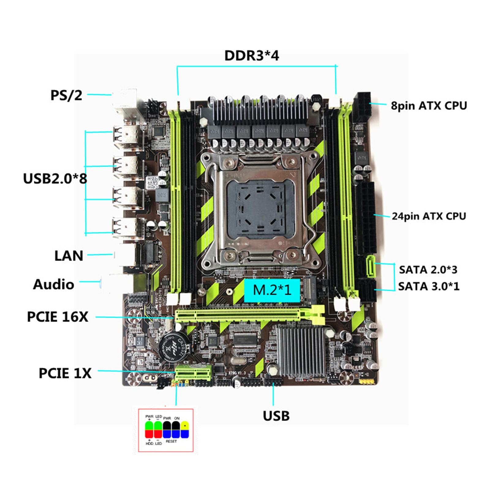 Amazon.co.jp: コンピューターX79マザーボード CPU3ボードforE 64GB
